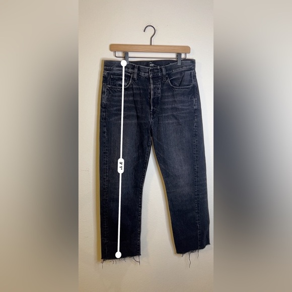 Edwin Black High Rise Tash Relaxed Jeans Straight Leg - Picture 7 of 8